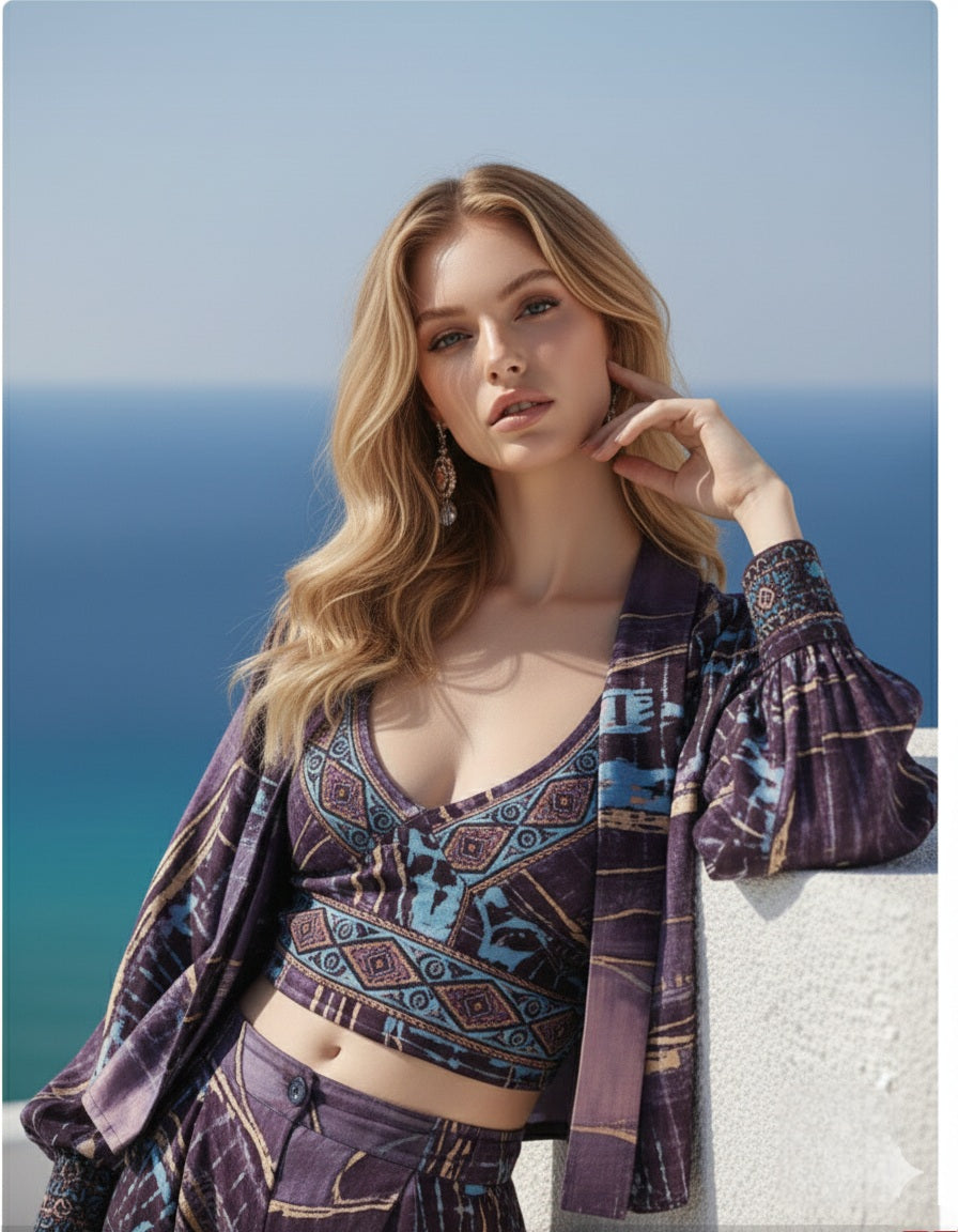 İthal Bohem 3'lü İpek Set | bohozon